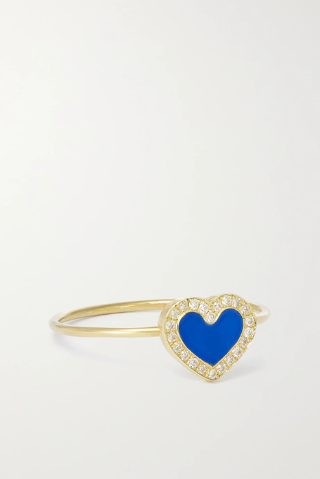 유럽직배송 제니퍼메이어 반지 JENNIFER MEYER Extra Small Heart 18-karat gold, lapis lazuli and diamond ring 6630340696667699
