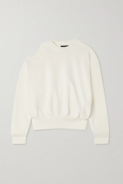 유럽직배송 어웨이크 모드 A.W.A.K.E. MODE Cutout cotton-jersey sweatshirt 17266703523656838