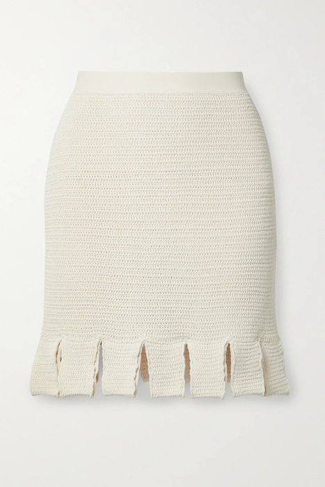 유럽직배송 보테가베네타 미니스커트 BOTTEGA VENETA Crocheted cotton-blend mini skirt 2204324140609821