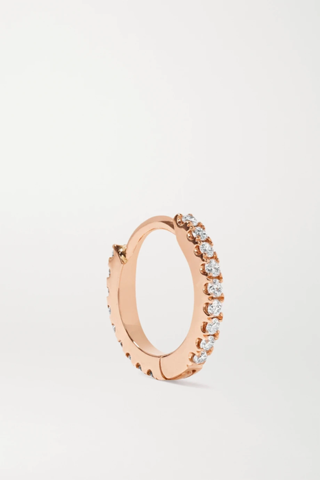 유럽직배송 마리아타쉬 귀걸이 MARIA TASH 6.5mm 18-karat rose gold diamond hoop earring 17957409493593663
