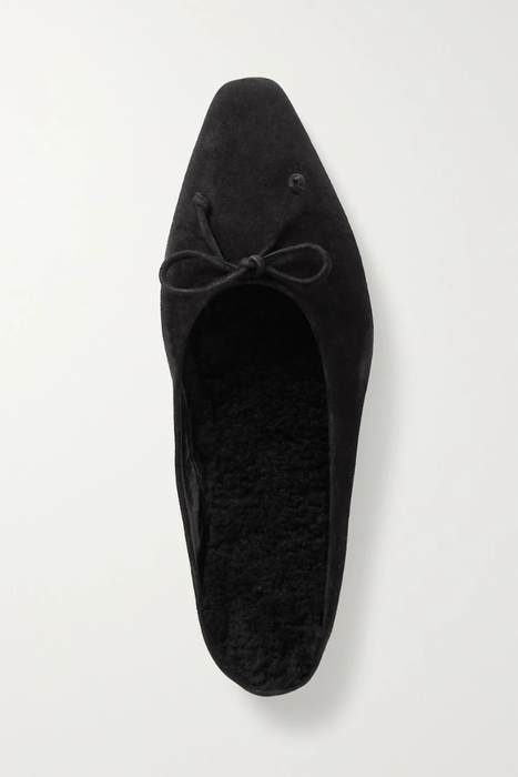 유럽직배송 스타우드 STAUD Gina shearling-lined suede slippers 15546005221855142