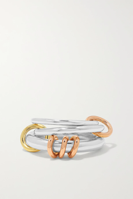 유럽직배송 스피넬리 킬콜린 반지 SPINELLI KILCOLLIN Orion set of three sterling silver and 18-karat yellow and rose gold rings 17957409489997278