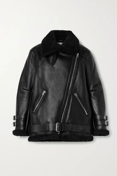 유럽직배송 아크네스튜디오 ACNE STUDIOS Leather-trimmed shearling jacket 8008779905612318