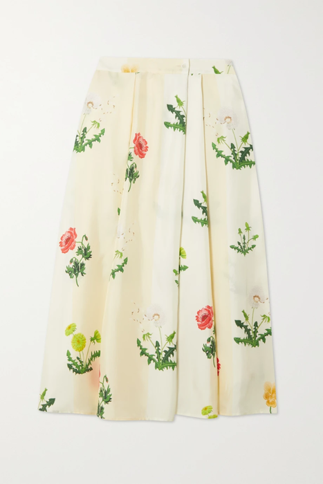 유럽직배송 오로톤 스커트 OROTON Floral-print silk-twill midi skirt 25185454456257649
