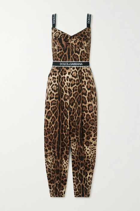 유럽직배송 돌체앤가바나 DOLCE &amp; GABBANA Diva leopard-print silk-blend jumpsuit 11452292646030308