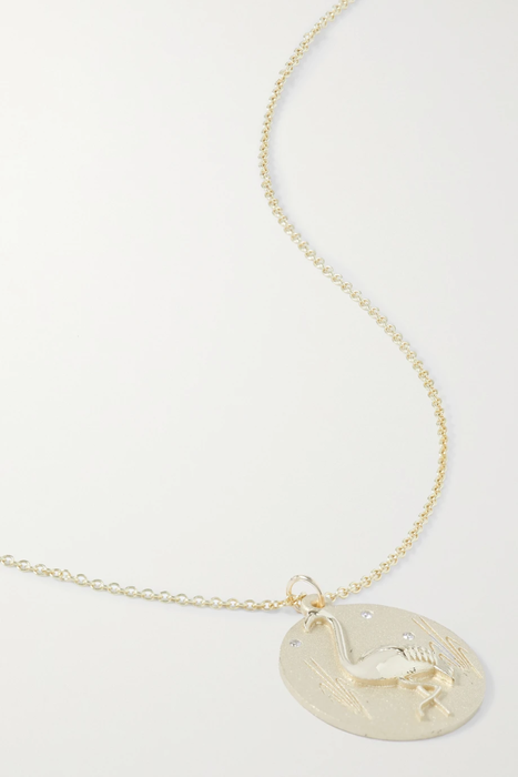 유럽직배송 STAR ANIMAL SUNDAYS Whale 10-karat gold multi-stone necklace 25185454456277672