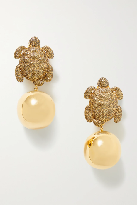 유럽직배송 BEGÜM KHAN Caretta Party gold-plated crystal clip earrings 11452292647071192