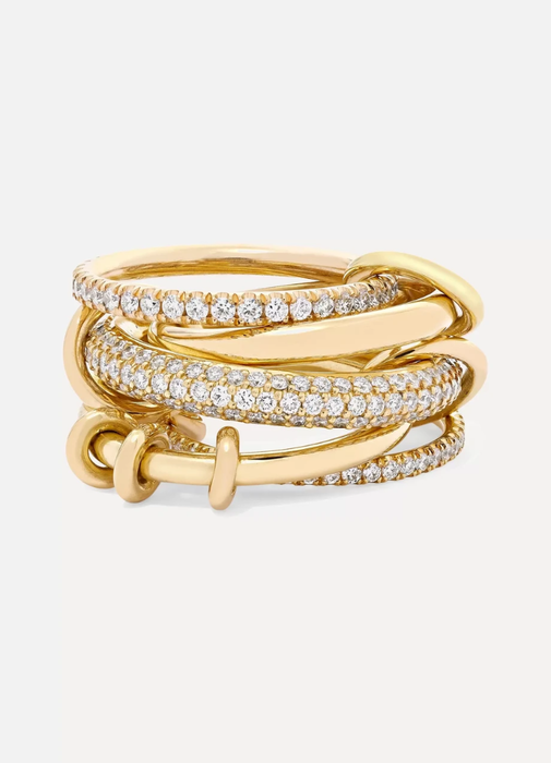 유럽직배송 SPINELLI KILCOLLIN Venus set of five 18-karat yellow gold diamond rings 1890828706120202