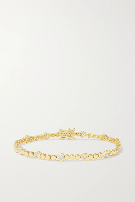 유럽직배송 제니퍼메이어 팔찌 JENNIFER MEYER Mini Bezel and Heart 18-karat gold diamond bracelet 18706561955906310