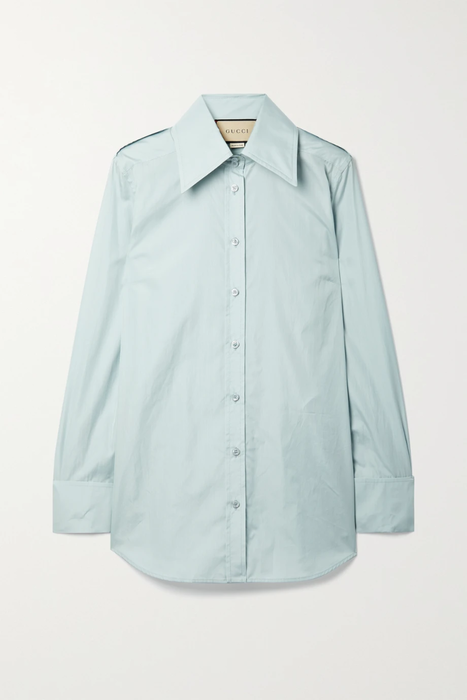 유럽직배송 구찌 셔츠 GUCCI Aria cotton-poplin shirt 29419655932642356