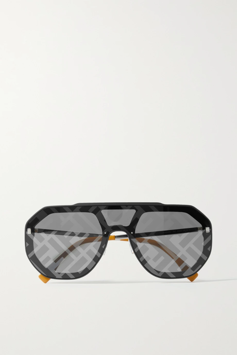 유럽직배송 펜디 선글라스 FENDI D-frame silver-tone and acetate mirrored sunglasses 20346390236400368