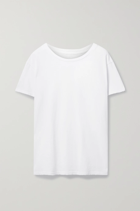 유럽직배송 닐리로탄 티셔츠 NILI LOTAN Brady distressed cotton-jersey T-shirt 4394988609189266