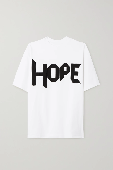 유럽직배송 AZ FACTORY Hope oversized grosgrain-trimmed organic cotton-jersey T-shirt 25185454455689585