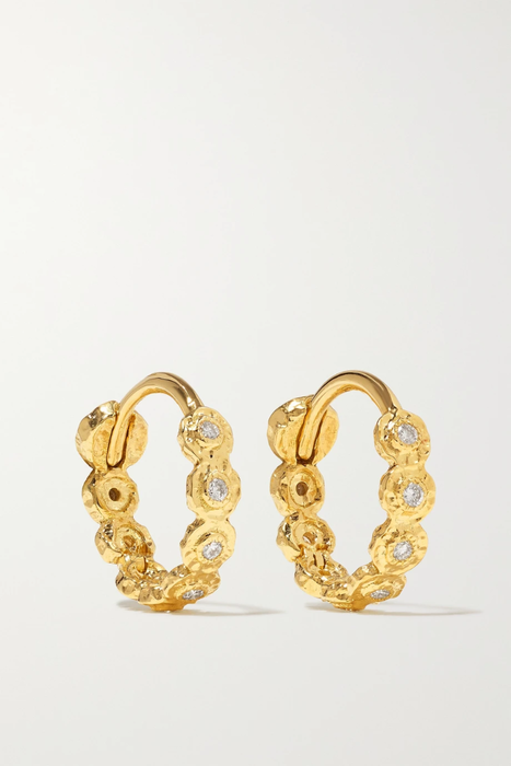 유럽직배송 옥타비아 엘리자베스 귀걸이 OCTAVIA ELIZABETH + NET SUSTAIN Petite Chloe 18-karat recycled gold diamond hoop earrings 27086482322977299
