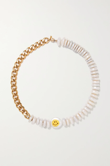 유럽직배송 MARTHA CALVO Be Happy gold-plated pearl necklace 25185454456701677