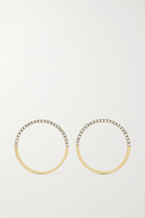 유럽직배송 마테오 귀걸이 MATEO 14-karat gold diamond hoop earrings 11452292646124771
