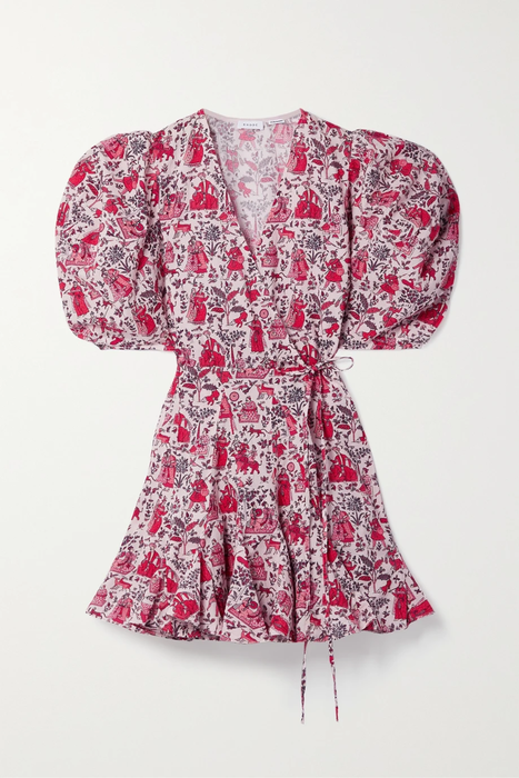 유럽직배송 로드 미니원피스 RHODE Claudine printed cotton-poplin wrap mini dress 25185454456217462