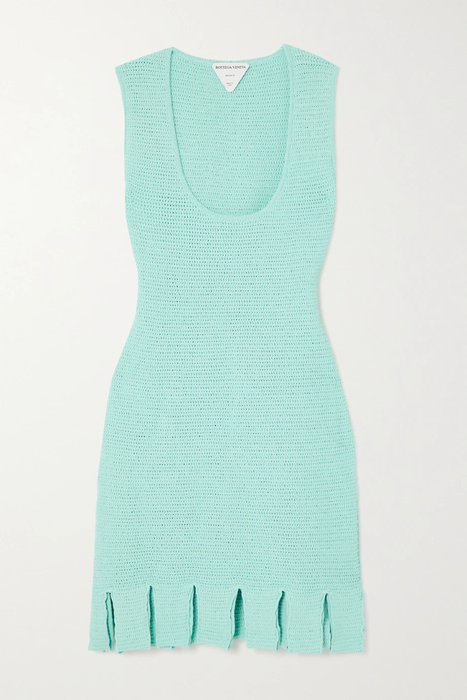 유럽직배송 보테가베네타 BOTTEGA VENETA Open-knit cotton-blend mini dress 2204324140609725