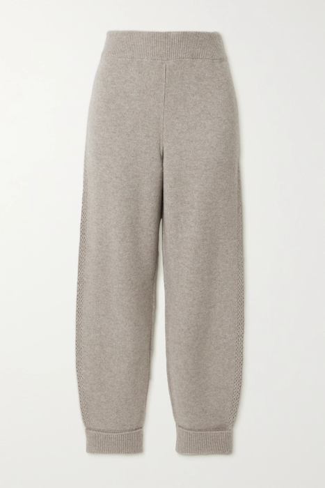 유럽직배송 르카샤 트랙팬츠 LE KASHA Leman pointelle-knit organic cashmere track pants 29419655932420065
