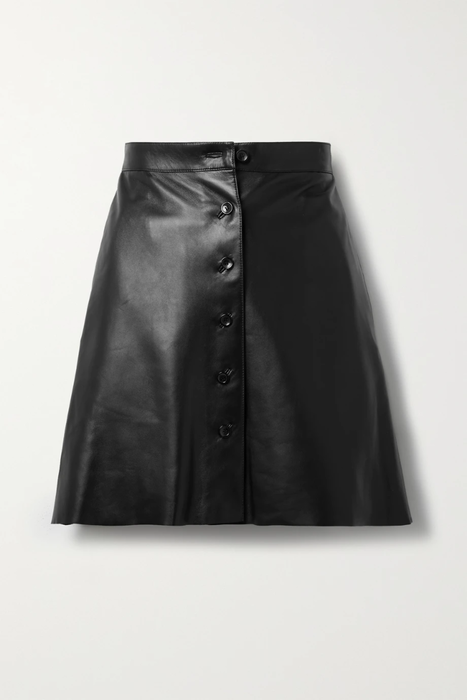 유럽직배송 알라이아 미니스커트 ALAÏA Pleated leather mini skirt 2204324139710940