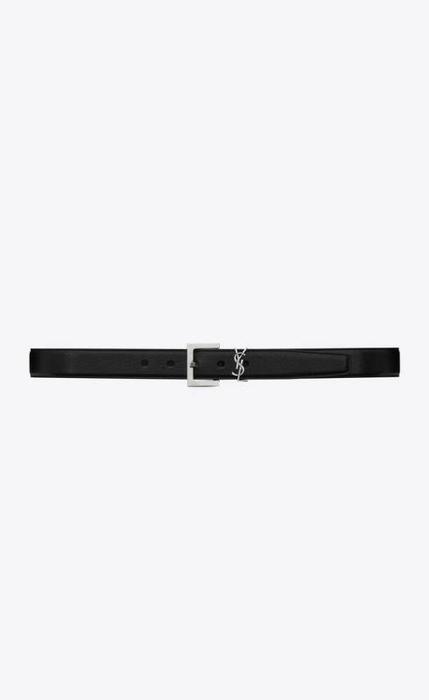 유럽직배송 입생로랑 SAINT LAURENT monogram belt in black leather 634440BRM0E1000
