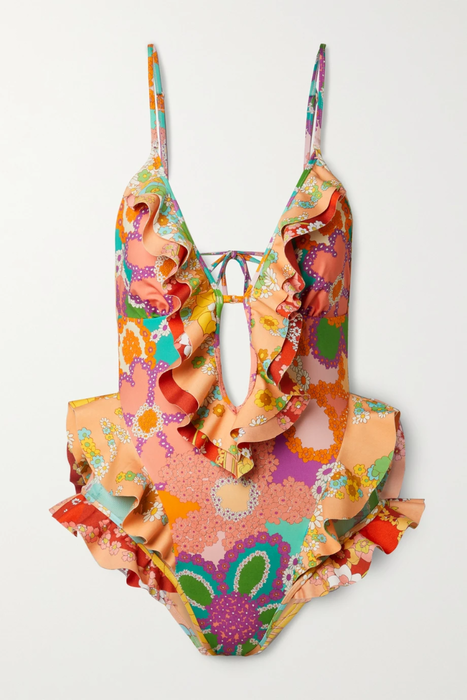 유럽직배송 짐머만 ZIMMERMANN Lola Waterfall ruffled floral-print swimsuit 24772899113580691