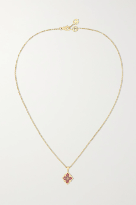 유럽직배송 부첼라티 목걸이 BUCCELLATI Opera Tulle 18-karat gold and enamel necklace 2204324140909951