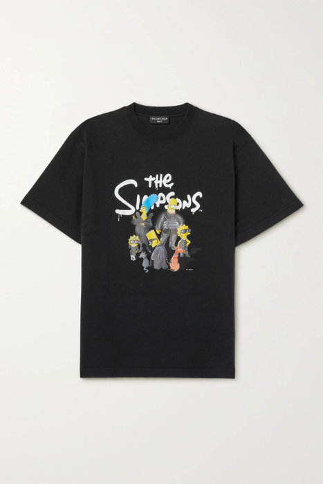 유럽직배송 발렌시아가 티셔츠 BALENCIAGA + The Simpsons printed cotton-jersey T-shirt 32027475399737036