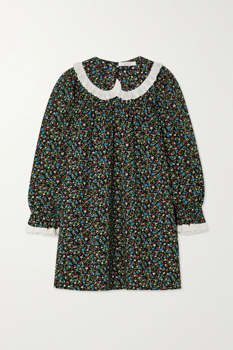 유럽직배송 도엔 미니원피스 DÔEN Lisette ruffled floral-print organic cotton-poplin mini dress 24772899113103045