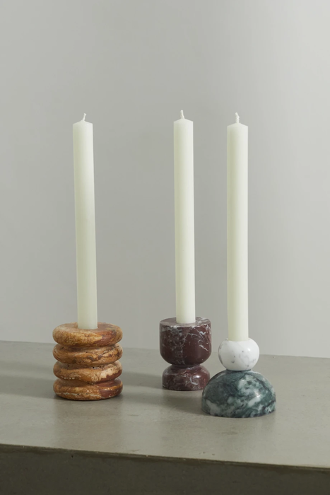 유럽직배송 SOHO HOME Liza set of three marble candle holders 24062987016545240