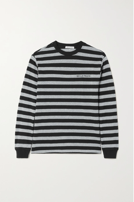 유럽직배송 벨라프로이드 티셔츠 BELLA FREUD Striped organic cotton and Lurex-blend jersey T-shirt 24772899113389333