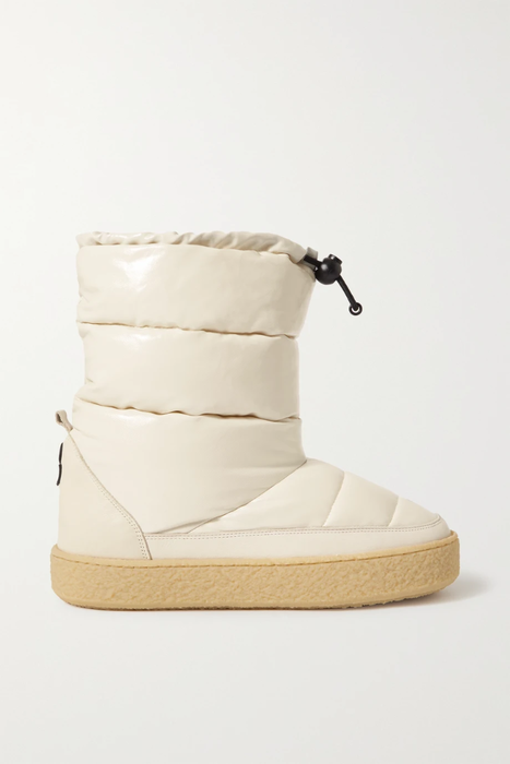 유럽직배송 이자벨마랑 ISABEL MARANT Zerik leather-trimmed quilted padded patent-vinyl snow boots 6630340699176383