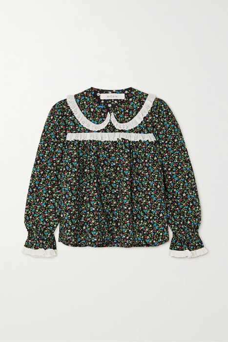 유럽직배송 도엔 블라우스 DÔEN Amie ruffled floral-print organic cotton-poplin blouse 24772899113121642