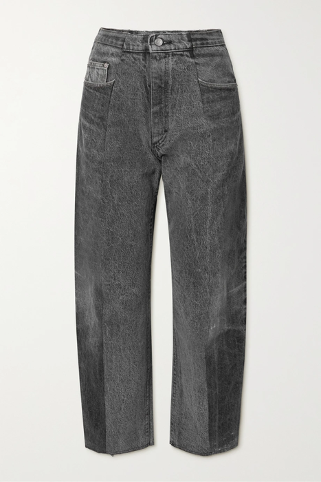유럽직배송 E.L.V. DENIM + NET SUSTAIN The Twin frayed high-rise wide-leg jeans 24772899113365926