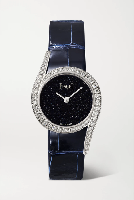 유럽직배송 피아제 PIAGET Limelight Gala Limited Edition Automatic 32mm 18-karat rose gold, alligator and diamond watch 19971654707479229