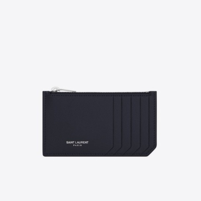 유럽직배송 입생로랑 SAINT LAURENT fragment zipped card case in grain de poudre embossed leather 458589BTY0N4150