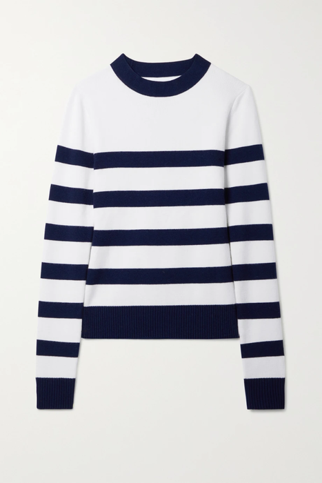 유럽직배송 몬세 MONSE Cutout striped merino wool-blend sweater 11452292645911844