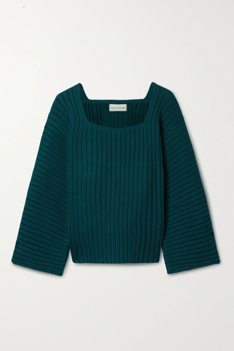 유럽직배송 마라호프만 스웨터 MARA HOFFMAN + NET SUSTAIN Jocelyn ribbed organic cotton-blend sweater 24772899113572052