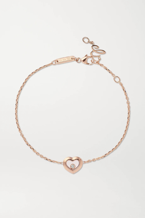 유럽직배송 CHOPARD Happy Diamonds 18-karat rose gold diamond bracelet 25458910981582279