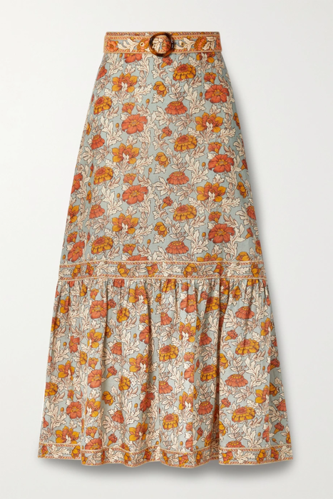 유럽직배송 짐머만 스커트 ZIMMERMANN Andie tiered floral-print linen maxi skirt 22250442025748817