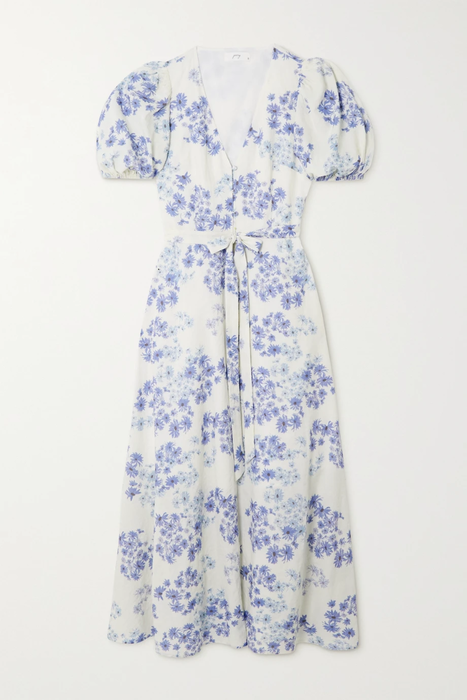 유럽직배송 PEONY + NET SUSTAIN Holiday floral-print organic cotton and ECOVERO-blend dress 24772899113588065
