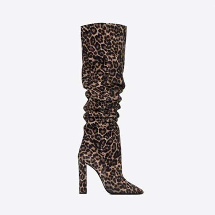 유럽직배송 입생로랑 SAINT LAURENT 76 over-the-knee boots in leopard-print suede 6211201FL001505