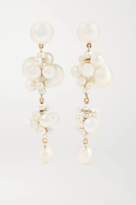 유럽직배송 SOPHIE BILLE BRAHE Celli 14-karat gold pearl earrings 25458910981678120