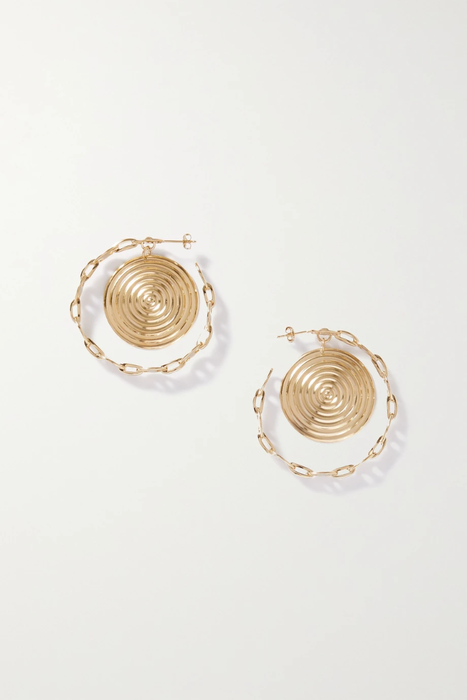 유럽직배송 파코라반 PACO RABANNE Eight Nano gold-plated hoop earrings 13452677152808164