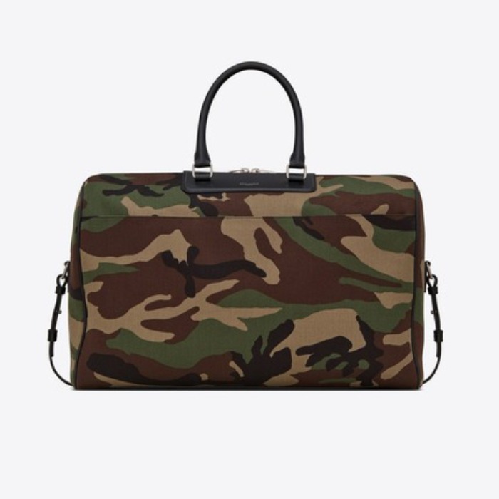 유럽직배송 입생로랑 SAINT LAURENT 24-hour duffle bag in camouflage print gabardine 533216GL0NE3066