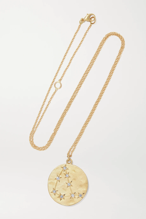 유럽직배송 BROOKE GREGSON Capricorn 14-karat gold diamond necklace 1890828705974351