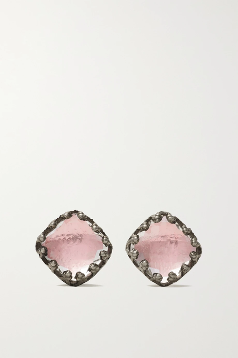 유럽직배송 LARKSPUR &amp; HAWK Jane rhodium-dipped quartz earrings 11452292645522254