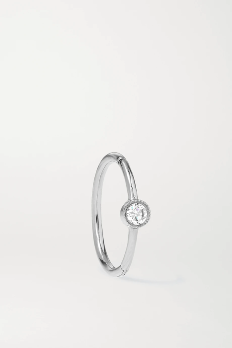 유럽직배송 마리아타쉬 귀걸이 MARIA TASH 9.5mm 18-karat rose gold diamond hoop earring 16301891330607178