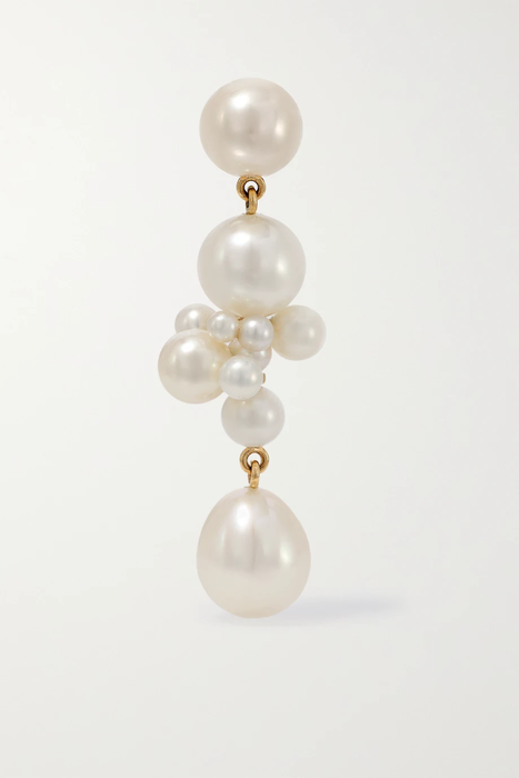 유럽직배송 소피빌리브라헤 싱글 귀걸이 SOPHIE BILLE BRAHE Perle Splash 14-karat gold pearl single earring 10163292708173498