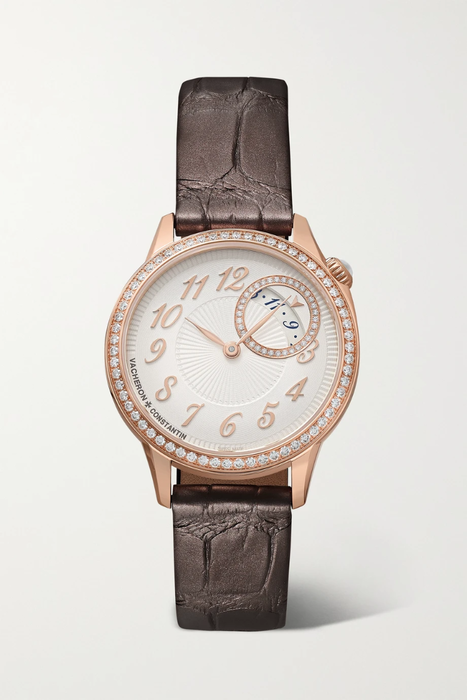 유럽직배송 VACHERON CONSTANTIN Égérie 30mm 18-karat pink gold, alligator and diamond watch 19971654707086252